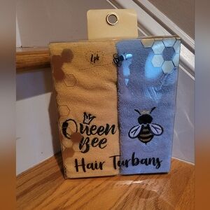 NEW Queen Bee 2 Hair Turbans (Yellow & Blue)